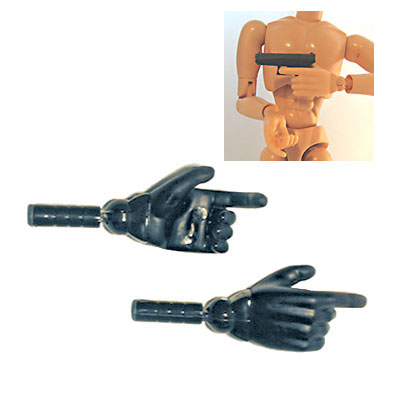 [27AC-RP001B]Hand Parts set (Male) Black Color