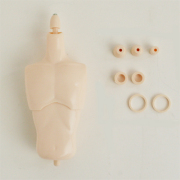 [27RP-M03-21]Upper Body and Neck Parts set for 27cm Obitsu Body Male(Slim) White Skin Color