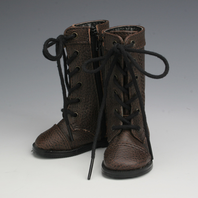 [50SH-F01A]Leather Boots Dark Brown