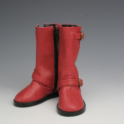 [50SH-F02C]Leather Engineer Boots Red