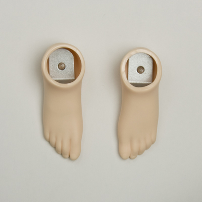 [55RP-M01WS-28]Foot Parts for 55cm Obitsu Body(boy) Left and Right（with Magnet） White Skin Color