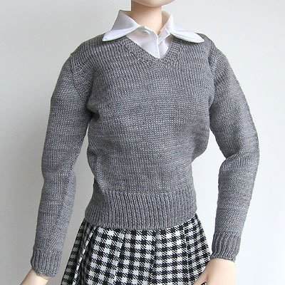 [60AC-FC009E]V Sweater Grey