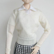 [60AC-FC009E]V Sweater White