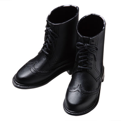 [60SH-F005B-G]Wing Tip Boots with Magnet Black