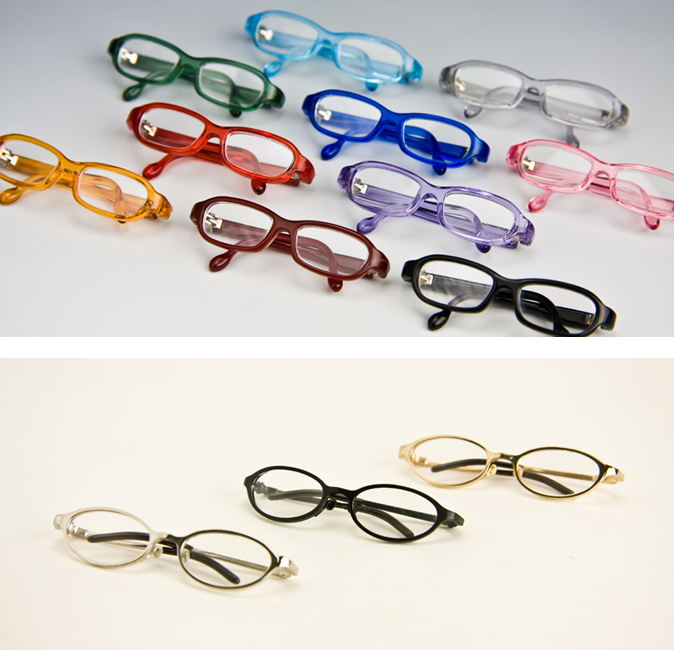 [60GL-M01-BK]1/3 Eye glasses Medium size Black